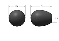 SD Shift Knob Line Drawing